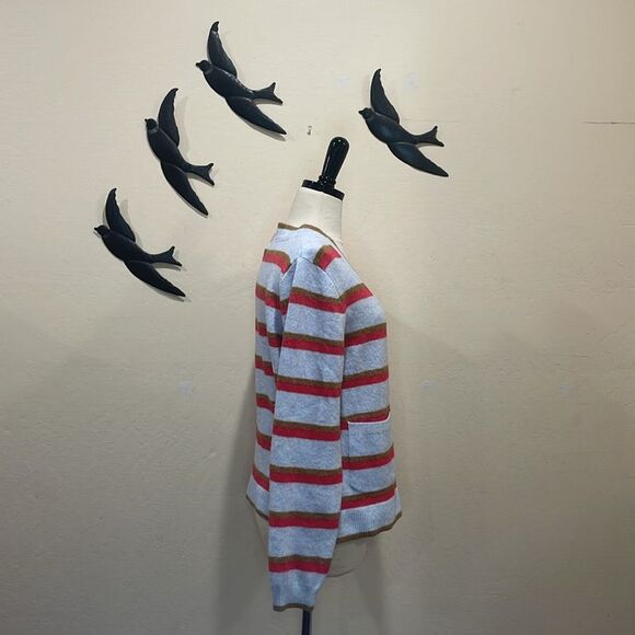 White Stuff Jamie Oversize Striped Cardigan With Pockets - UK 10 / US 6 - S/M - Picture 3 of 16